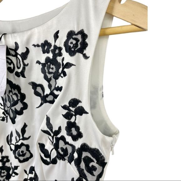 NWT Coast UK White and Black Floral Sheath Dress UK 8/ US 4 - Picture 7 of 7